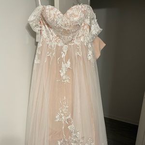Blush A-line Wedding Dress